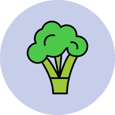 Brokoli. Web simgesi basit illüstrasyon