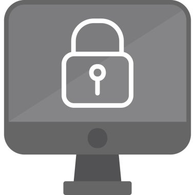 Asma kilit simgesinin vektör illüstrasyonu