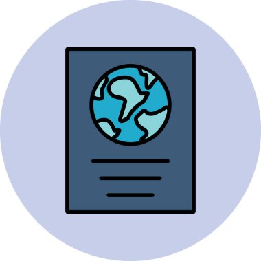 Pasaport simgesi. Basit resimleme 