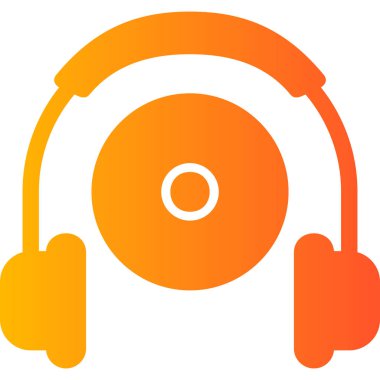 Kulaklık. Web simgesi basit tasarım 