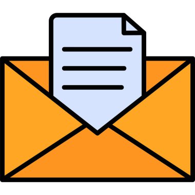 E-posta. Web simgesi basit illüstrasyon