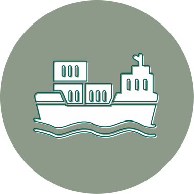 Kargo Gemisi basit vektör çizimi 