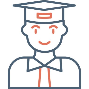 öğrenci simgesi vektör illüstrasyonu