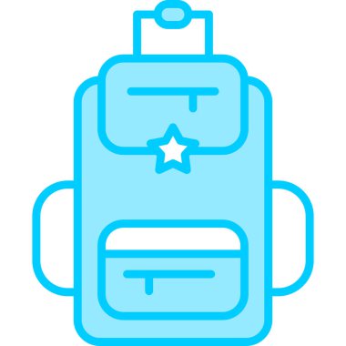 Sırt çantası. Web simgesi basit illüstrasyon