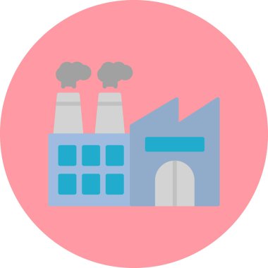 Fabrika. Web simgesi basit illüstrasyon