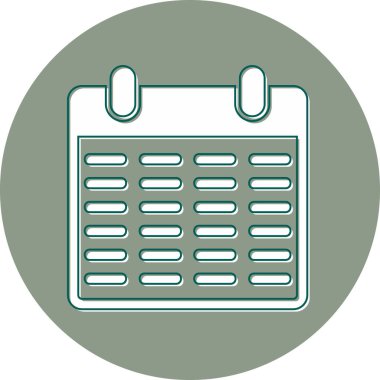 Takvim simgesi, vektör illüstrasyonu basit tasarım