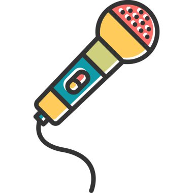 mikrofon simgesi vektör illüstrasyonu