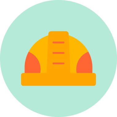 Kask simgesi vektör illüstrasyonu 