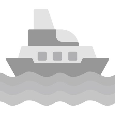 Gemi simgesi vektör illüstrasyonu