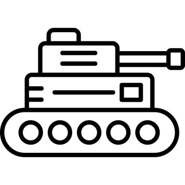 Tank. Web simgesi vektör illüstrasyonu
