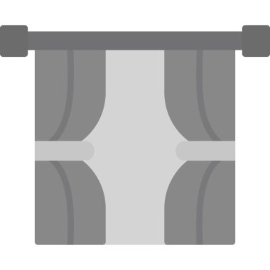 Perde. Web simgesi basit illüstrasyon