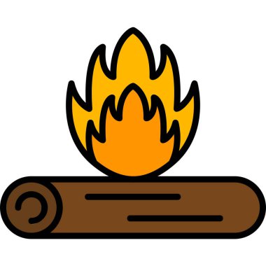 Şenlik ateşi modern ikon vektör illüstrasyonu