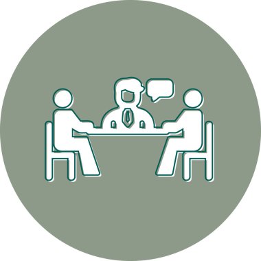 İş insanları simgesinin vektör illüstrasyonu