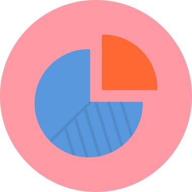 Pasta çizelgesi simgesi, modern tasarım illüstrasyonu