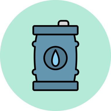 Petrol varili ikonu. vektör illüstrasyonu