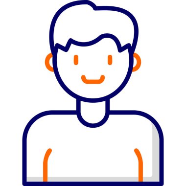 Adamım. Web simgesi basit illüstrasyon