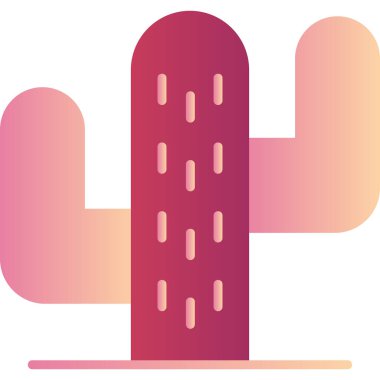 Kaktüs simgesi, modern tasarım illüstrasyonu