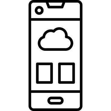 akıllı telefon simgesi vektör illüstrasyonu