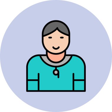 Jimnastik eğitmeni modern simge, vektör illüstrasyonu