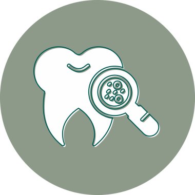 Bakteri simgesi, vektör illüstrasyonu basit tasarım