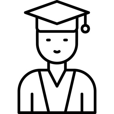 öğrenci simgesi vektör illüstrasyonu