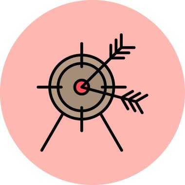 hedef simge vektör illüstrasyonu