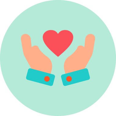 Dayanışma ikonu. düz tasarım biçimi