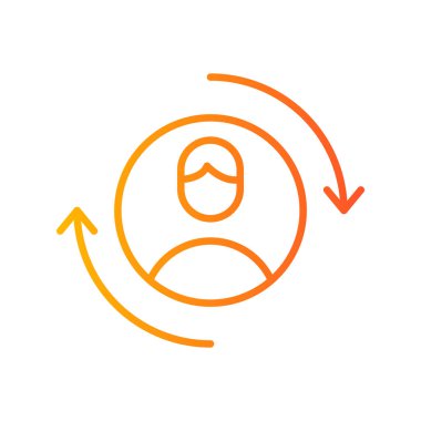 vector illustration of Returning Visitor icon