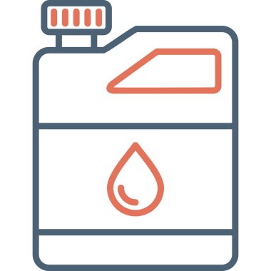 Gaz yağı kutusu ikonu vektör illüstrasyonu