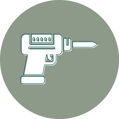 Modern Drill Machine simgesinin vektör çizimi