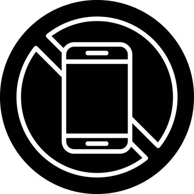 Cep telefonu simgesi, vektör illüstrasyonu