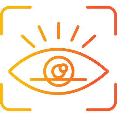 Göz. Web simgesi basit illüstrasyon