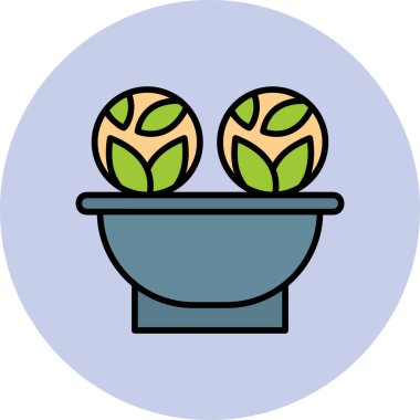 Lahana modern simge, vektör illüstrasyonu