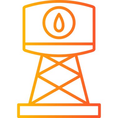 Su tankı. Web simgesi basit illüstrasyon