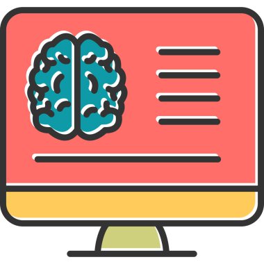 Brain Test Report icon modern vector illustration