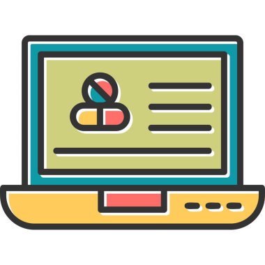 Uyuşturucu vektör illüstrasyonu modern simgesi