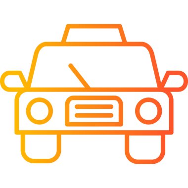 taksi simgesi vektör illüstrasyonu