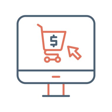 Online Shopping web icon, vector illustration