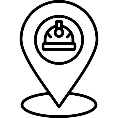 Miğfer. Web simgesi basit illüstrasyon