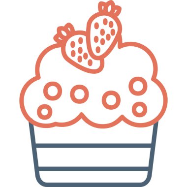 Çilekli pastanın resmi, tatlı hamur yemeği. 