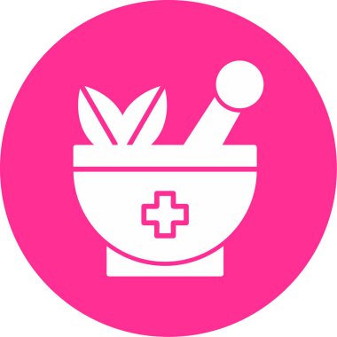 Havan topu ve tokmak simgesi. vektör illüstrasyonu