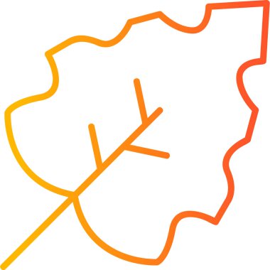 Sonbahar yaprağı simgesi, vektör illüstrasyonu