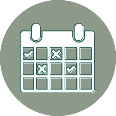 Takvim simgesi, vektör illüstrasyonu basit tasarım