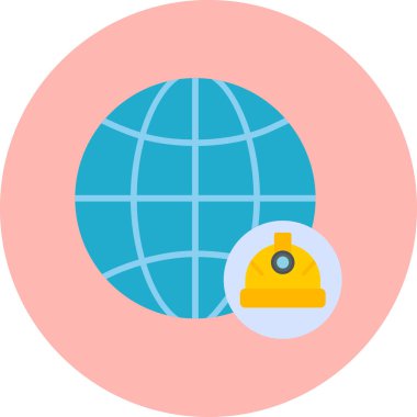 Küre. Web simgesi basit illüstrasyon