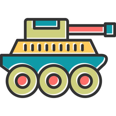 Tank. Web simgesi vektör illüstrasyonu