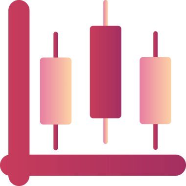 Candlestick grafik simgesi, modern tasarım illüstrasyonu