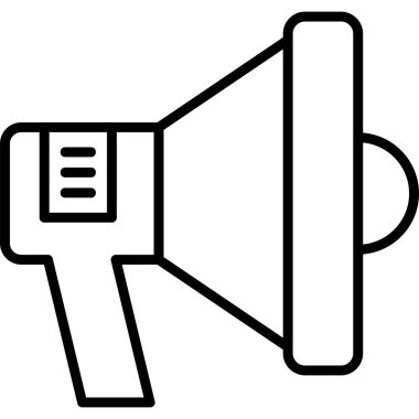 Megafon ikonu vektör illüstrasyonu