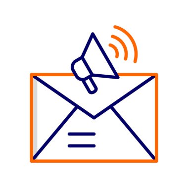 Megafon ikonu vektör illüstrasyonu