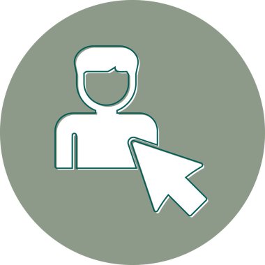 Seçili kişi simgesi vektör illüstrasyonu