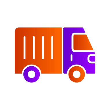 dağıtım kamyonu ikonu vektör çizimi tasarımı